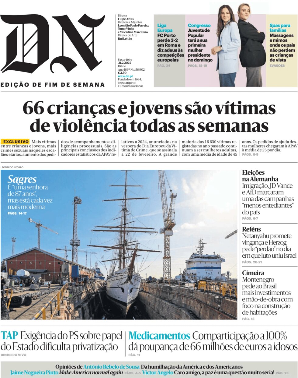 Diário de Notícias - Front Page - 02/21/2025