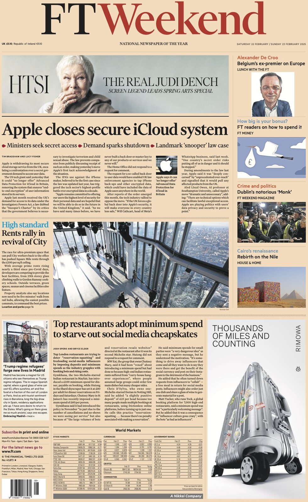 Financial Times - Front Page - 02/23/2025