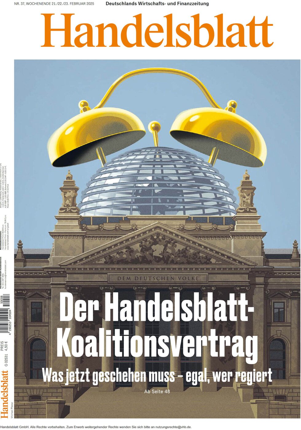 Handelsblatt - Front Page - 02/23/2025