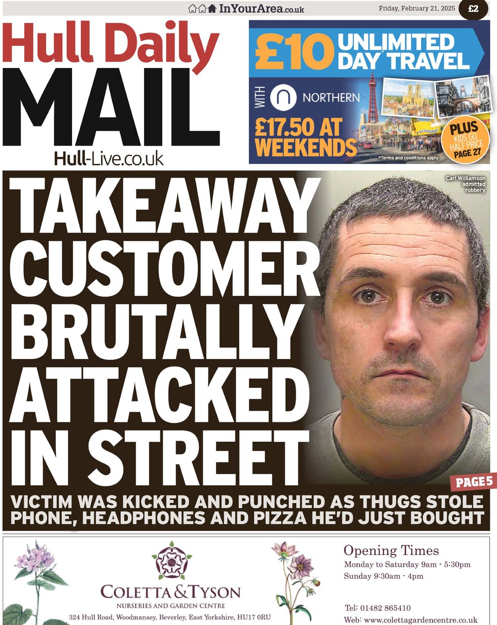 Hull Daily Mail - Front Page - 02/21/2025