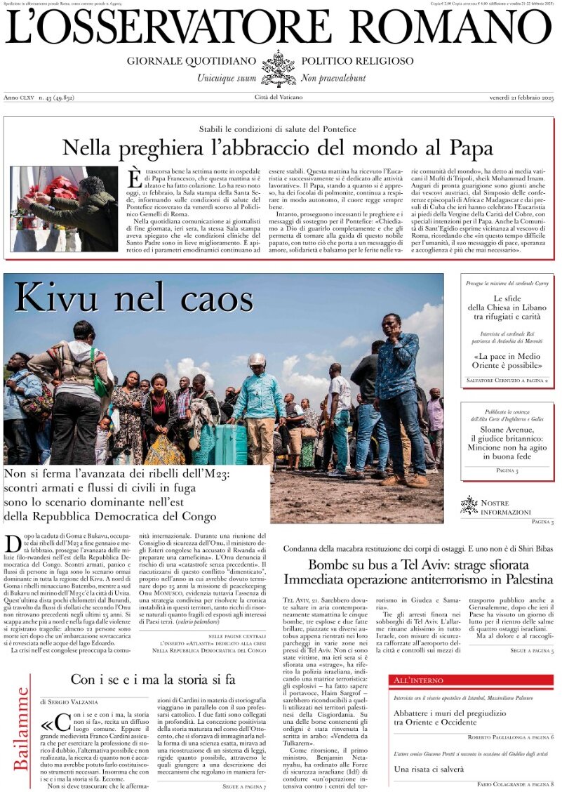 L'Osservatore Romano - Front Page - 02/21/2025