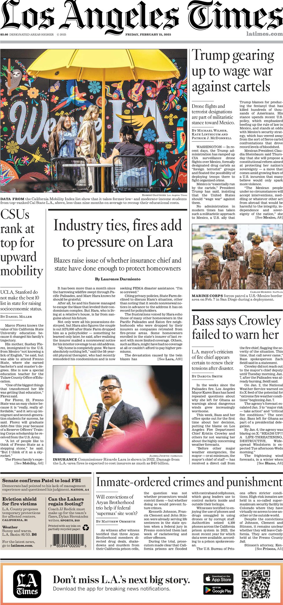 Los Angeles Times - Cover - 02/21/2025