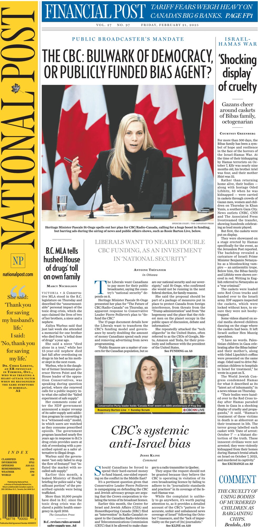 National Post - Front Page - 02/21/2025