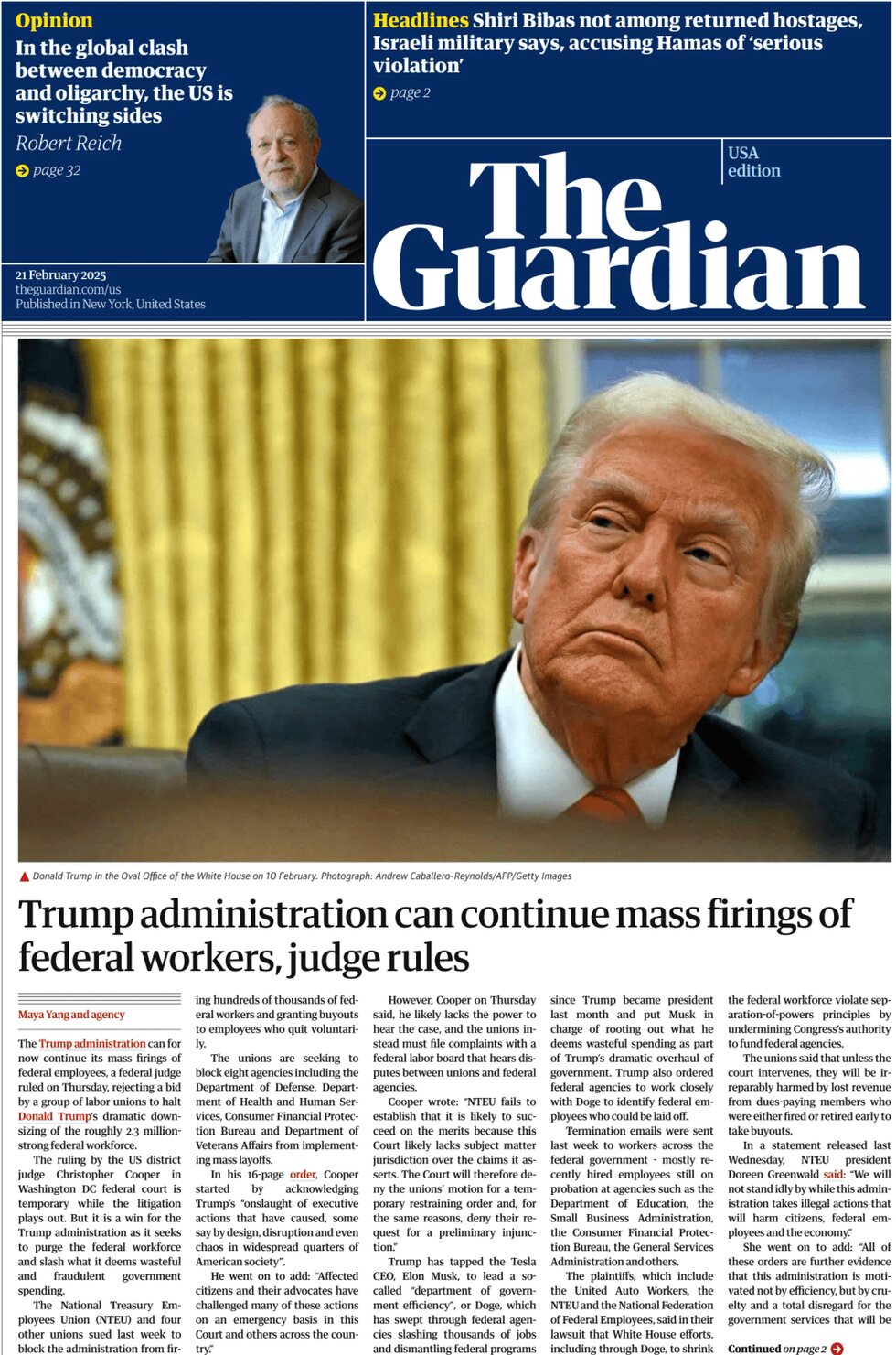 The Guardian US - Cover - 02/21/2025