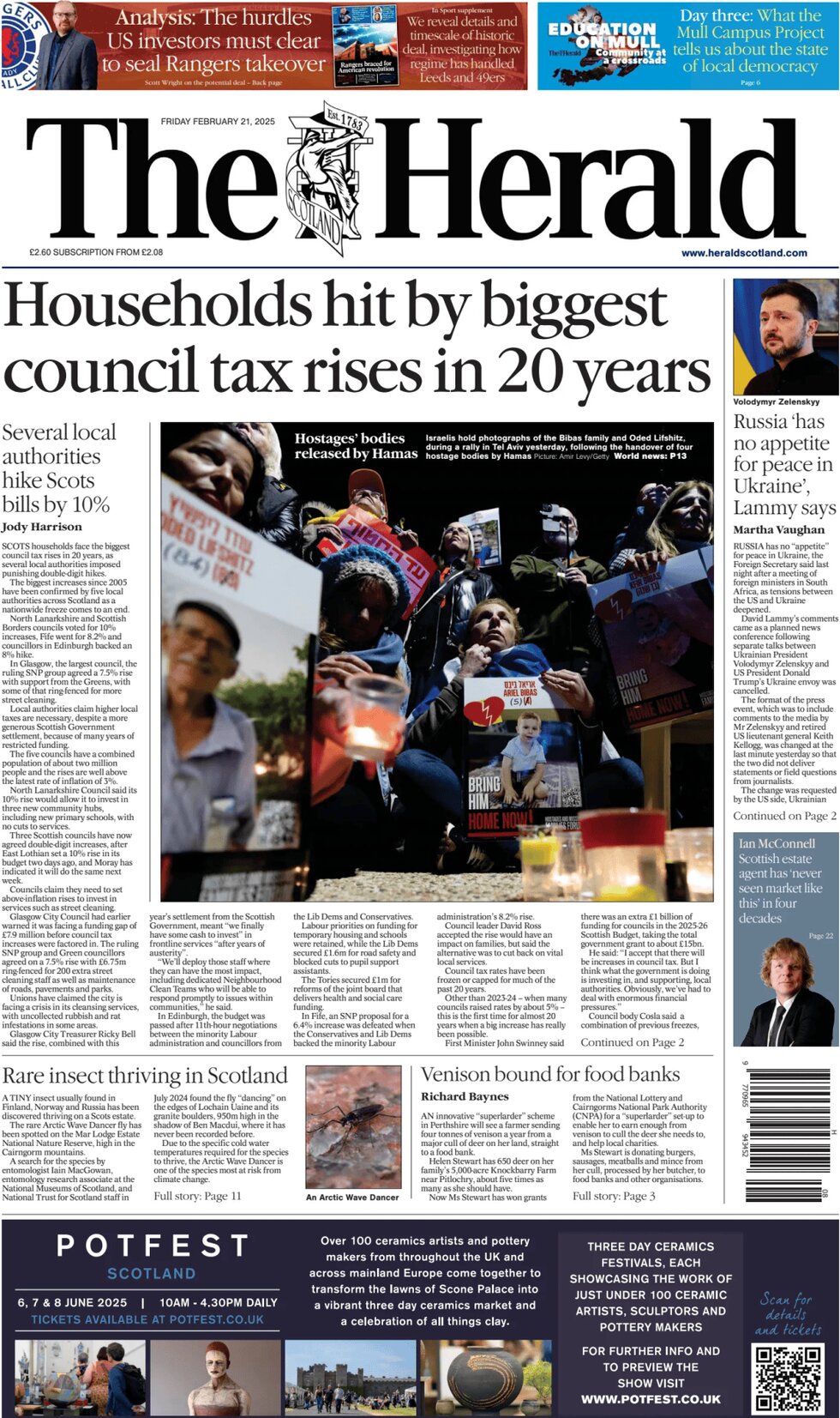 The Herald (Scotland) - Front Page - 02/21/2025