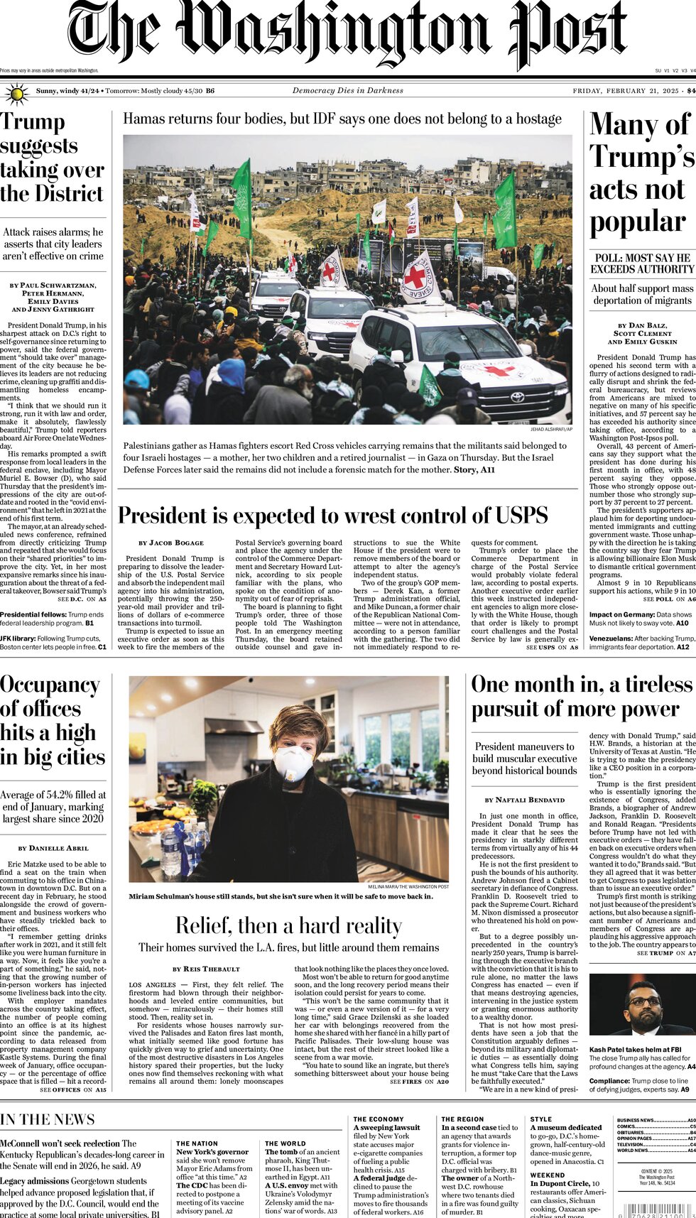 The Washington Post - Cover - 02/21/2025