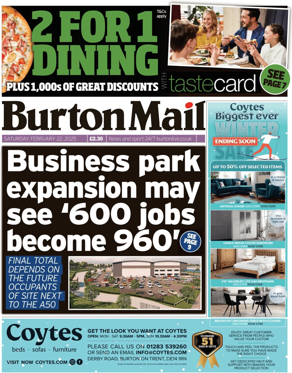 Burton Mail - Front Page - 02/22/2025