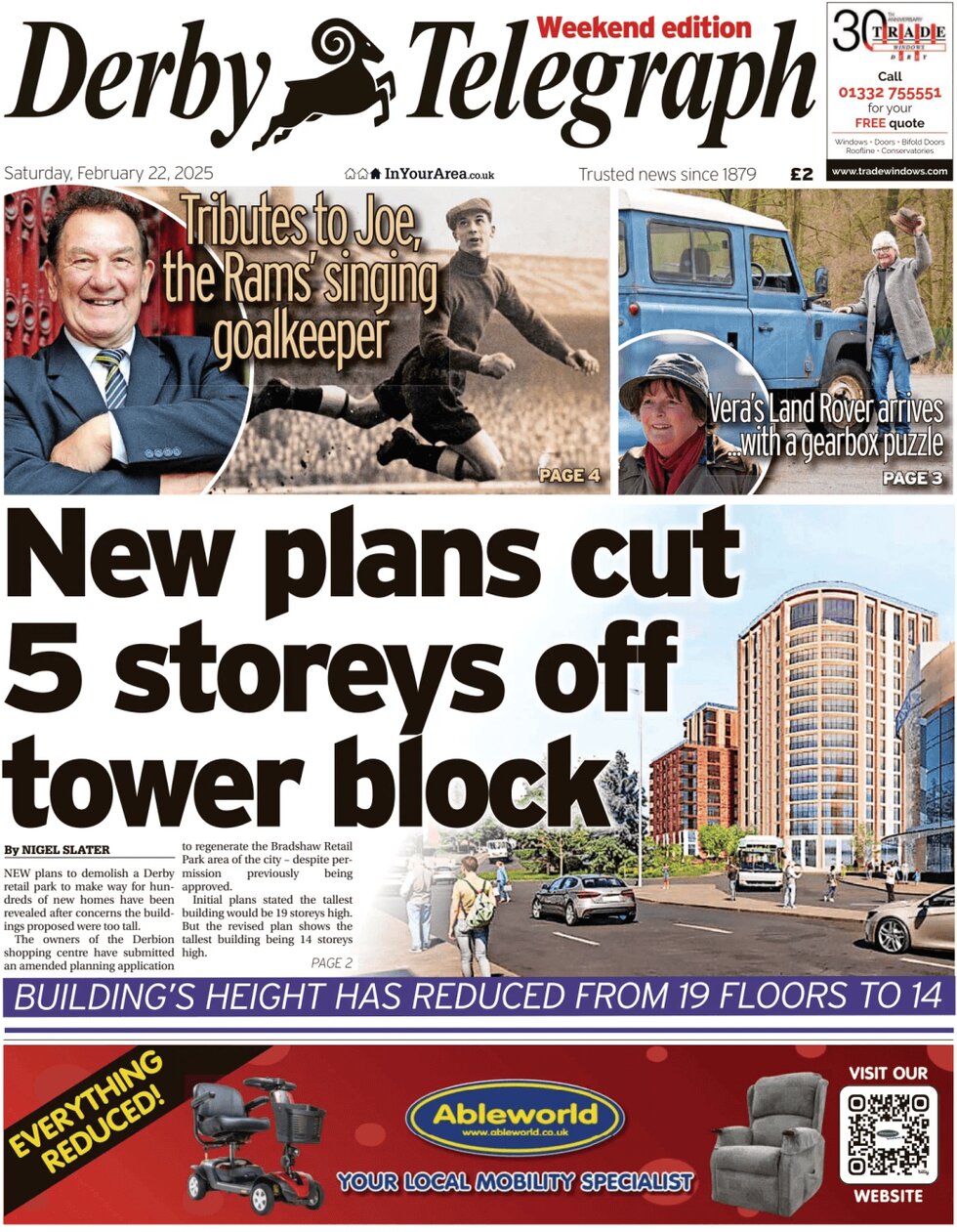 Derby Telegraph - Front Page - 02/22/2025