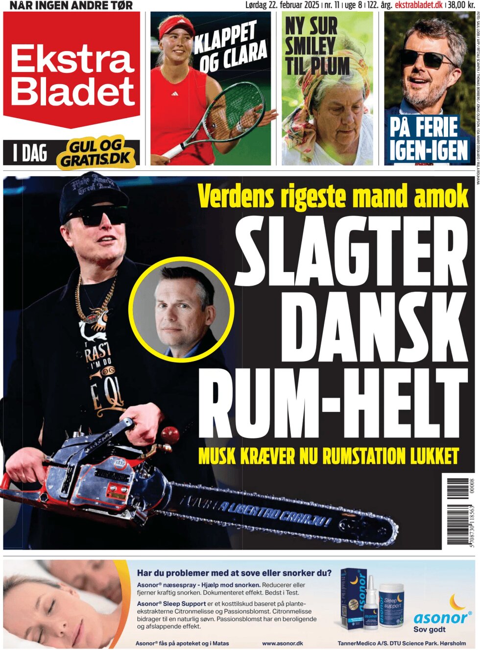 Ekstra Bladet - Front Page - 02/22/2025