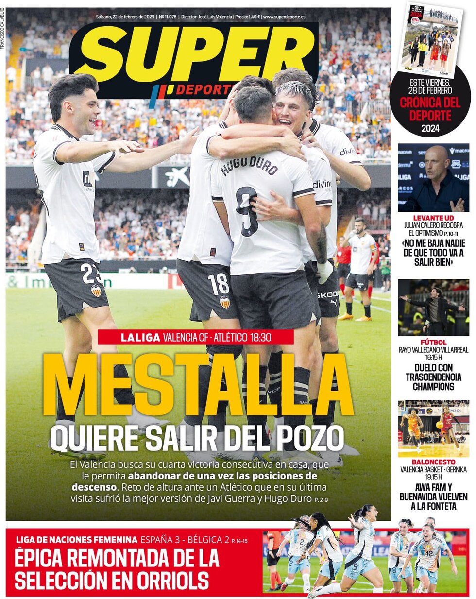 Superdeporte - Front Page - 02/22/2025