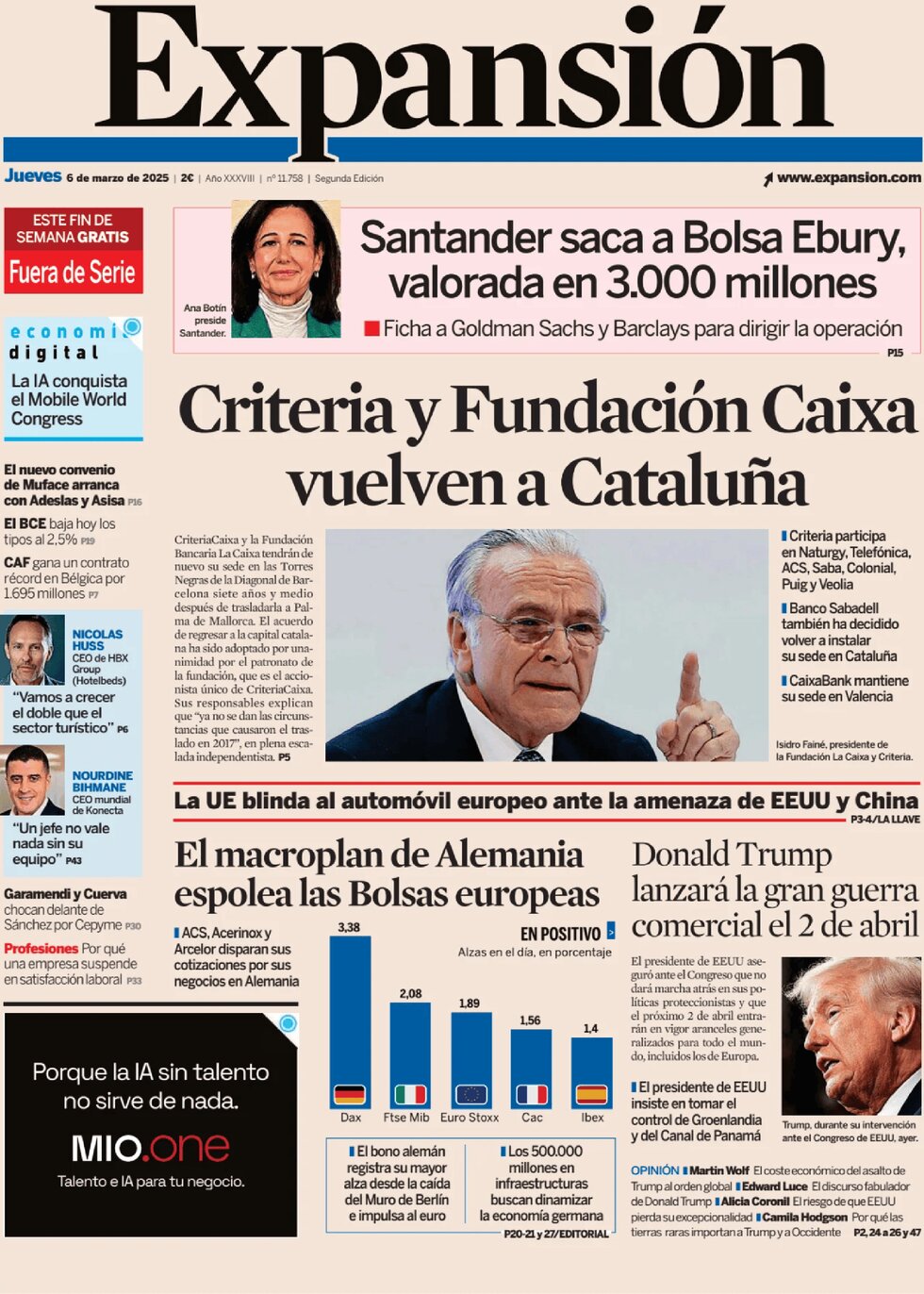 Expansión - Front Page - 03/06/2025