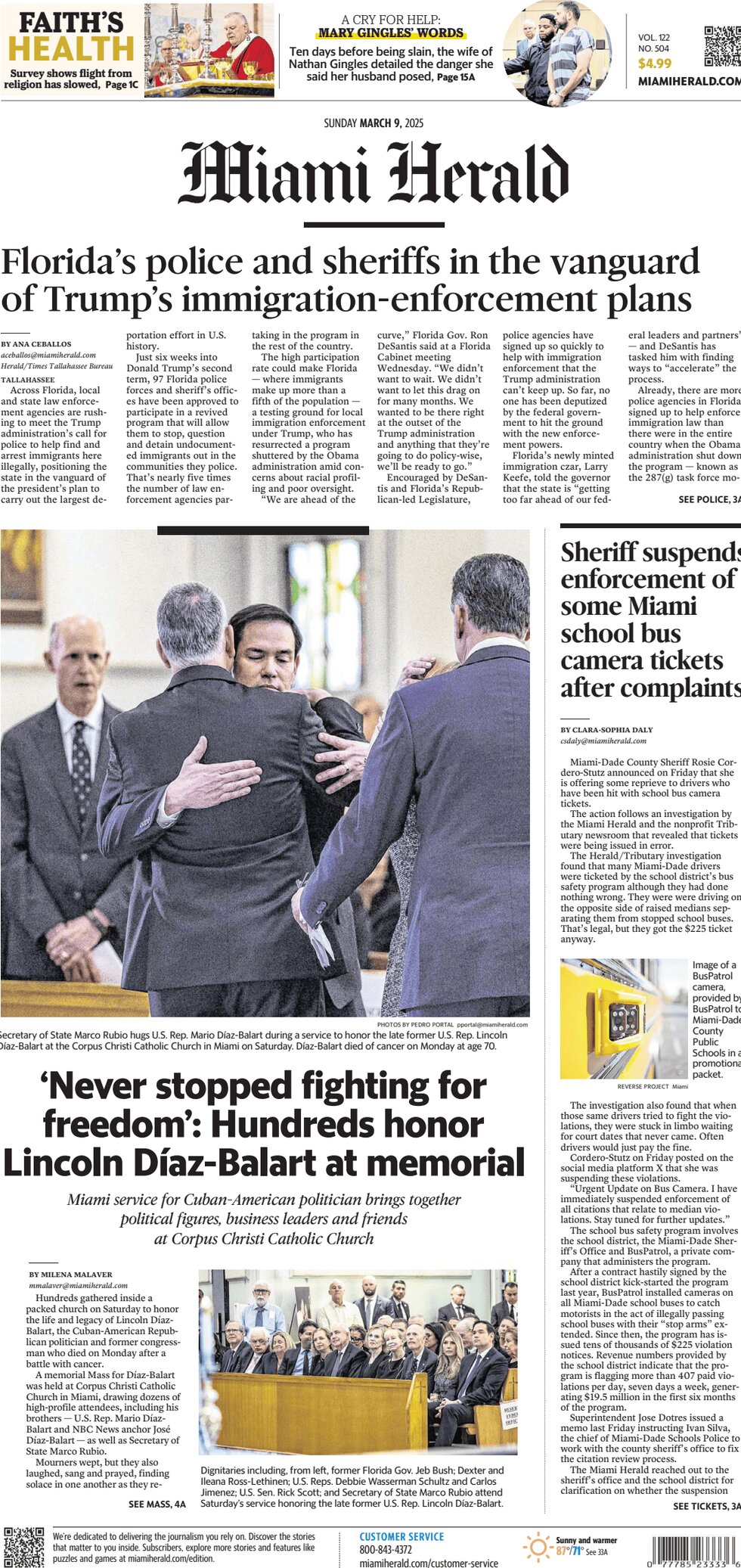 Miami Herald - Cover - 03/09/2025