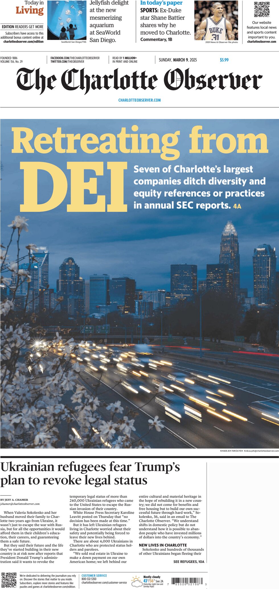 The Charlotte Observer
 - Cover - 03/09/2025