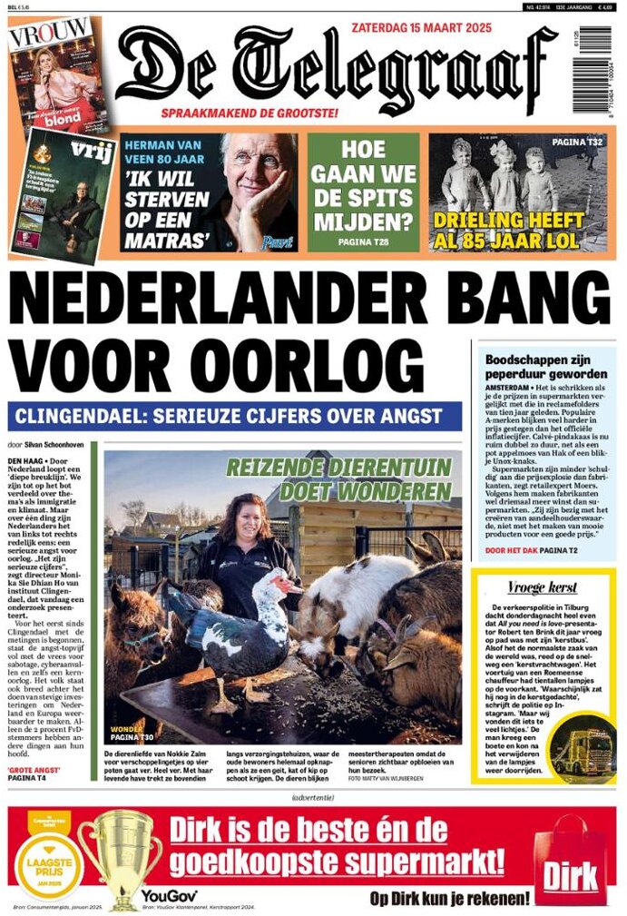 De Telegraaf - Front Page - 03/15/2025