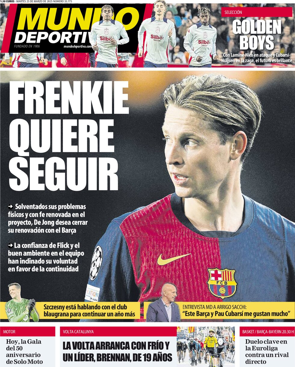 Mundo Deportivo - Front Page - 03/25/2025