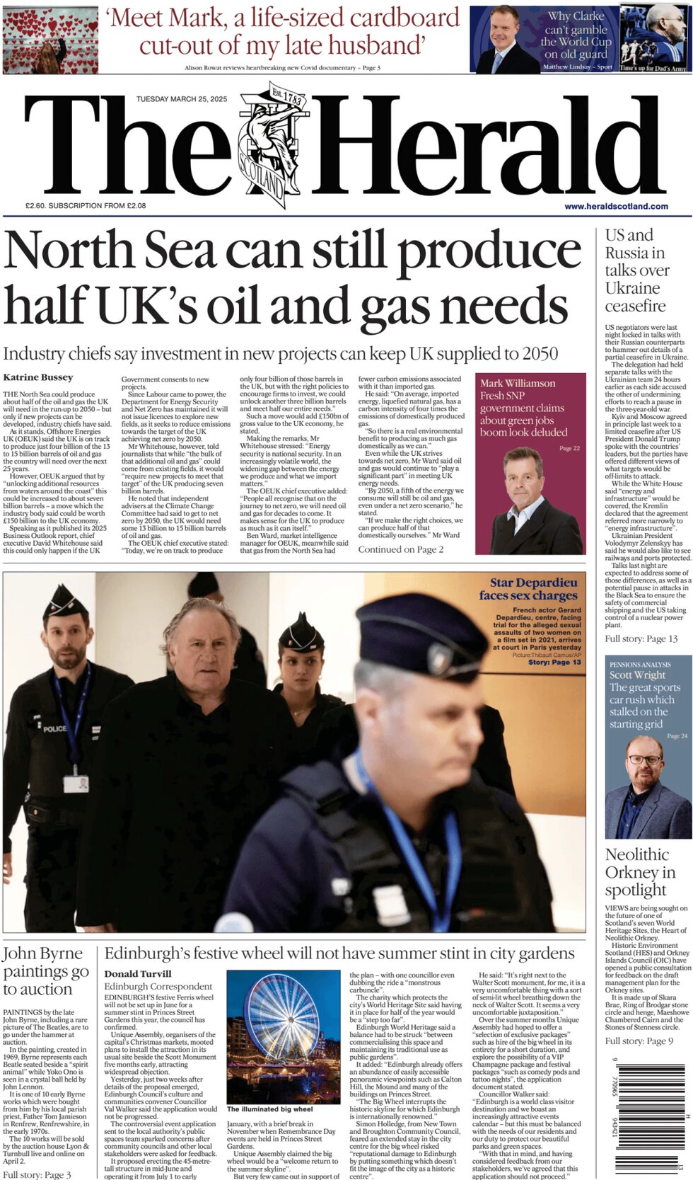 The Herald (Scotland) - Front Page - 03/25/2025