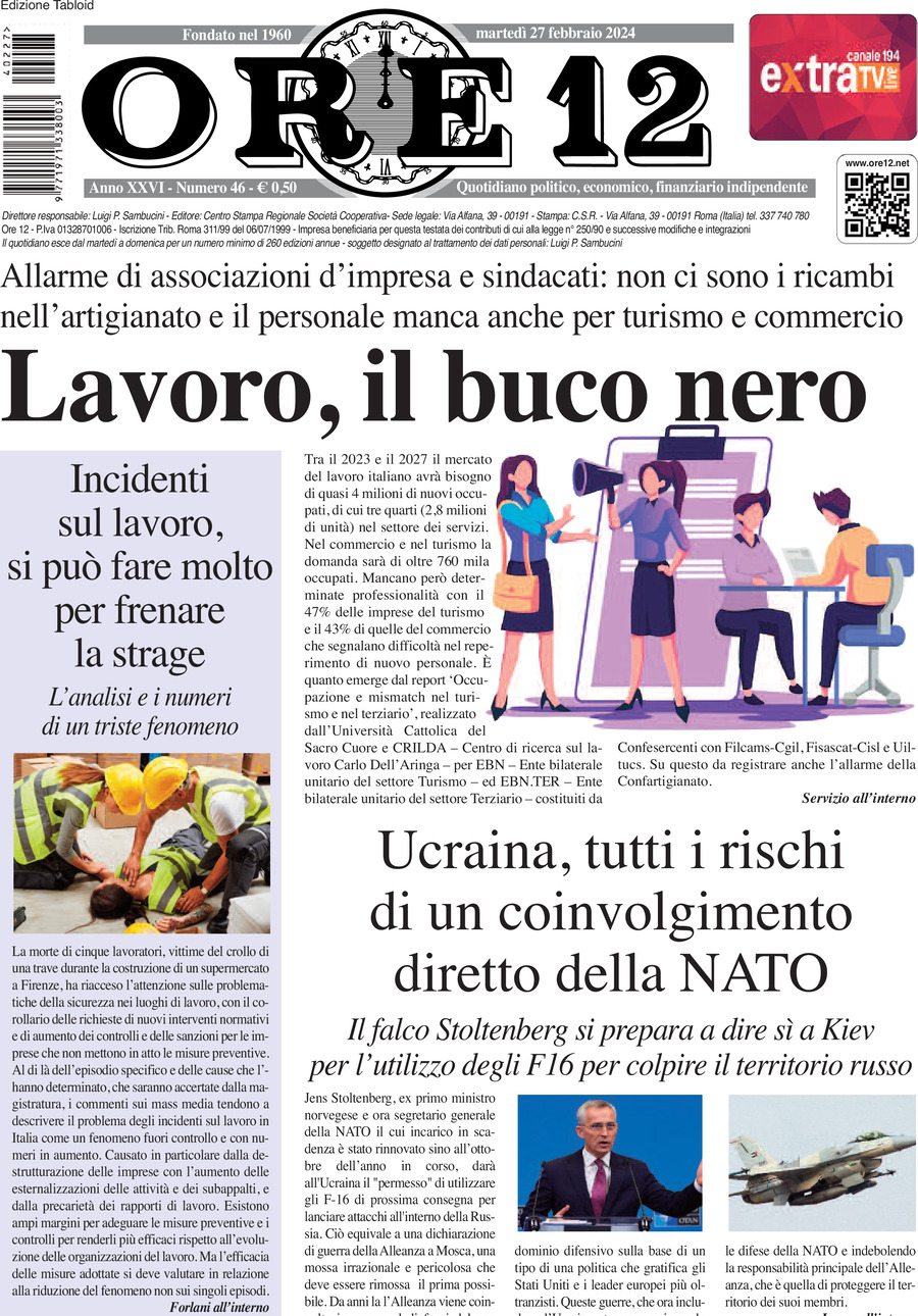 Ore 12 - Front Page - 02/27/2024